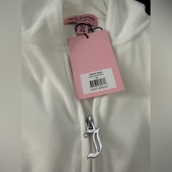 Juicy Couture white Velvet Bling Hoodie and Pant Set 💋 - Picture 5 of 8